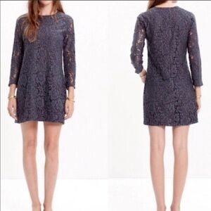 Madewell gray lace dress size 8